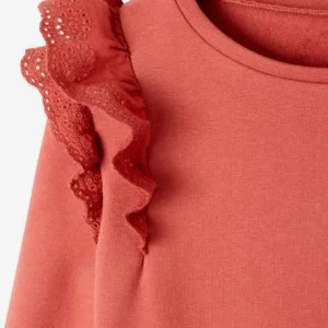 Robe Molleton à Volants En Broderie Anglaise Fille Rose Hâlé – Vertbaudet livraison la plus rapide 12