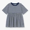 Robe Rayée Manches 3/4 Enfant Coton PETIT BATEAU Bleu – Petit Bateau Prix très abordable 22