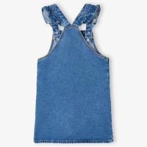 Robe-salopette En Jean Fille Bretelles à Volants Stone – Vertbaudet nouvelle saison 7