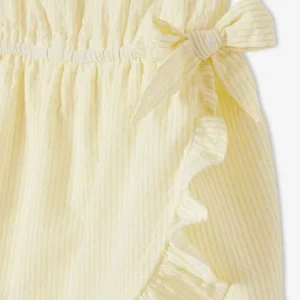 Robe Volantée à Bretelles Fille Effet Portefeuille Fantaisie Blanc – Vertbaudet vente pas cher 16