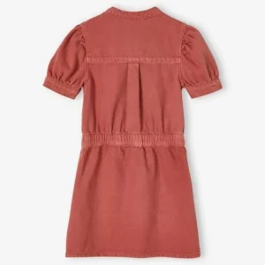 Robe Zippée Manches Boules Fille Terracotta – Vertbaudet marque moins cher 7