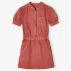 Robe Zippée Manches Boules Fille Terracotta – Vertbaudet marque moins cher 14