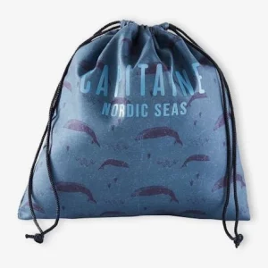 Sac à Goûter “capitaine” Motifs Baleines Garçon Bleu Ardoise Foncé Imprimé – Vertbaudet fashion pas cher 10