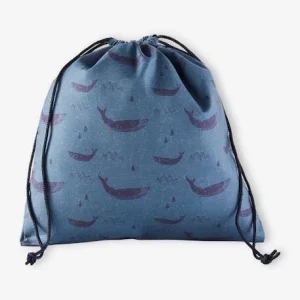 Sac à Goûter “capitaine” Motifs Baleines Garçon Bleu Ardoise Foncé Imprimé – Vertbaudet fashion pas cher 16