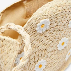 De Qualité Sac Rond Fille Marguerites Façon Paille Sable – Vertbaudet 15