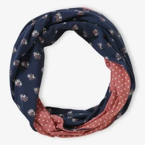 achat pas cher Snood Fille Réversible Bouquets/pois Marine – Vertbaudet 7