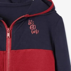 boutiqued pas cher Sweat à Capuche Sport Fille Effet Colorblock Bleu Nuit – Vertbaudet 10