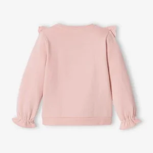 grossiste en ligne Sweat à Volants Brodés Fleurs Fille Rose Poudré – Vertbaudet 14