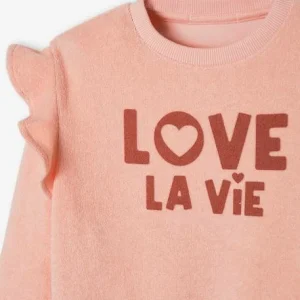 Sweat à Volants En éponge Fille Rose Pâle – Vertbaudet Livraison Standard/Rapide 9