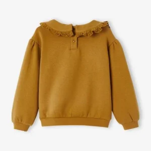 Meilleur Prix Garanti Sweat Col Claudine En Broderie Anglaise Fille Caramel – Vertbaudet 14