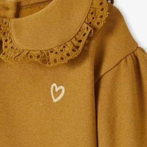 Meilleur Prix Garanti Sweat Col Claudine En Broderie Anglaise Fille Caramel – Vertbaudet 16