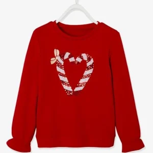 Prix très abordable Sweat De Noël Motif Coeur En Sequins Détails Irisés Rouge – Vertbaudet 9