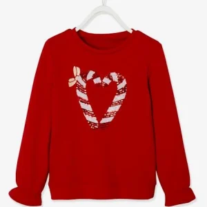 Sweat De Noël Motif Coeur En Sequins Détails Irisés Rouge – Vertbaudet Meilleur Prix 9