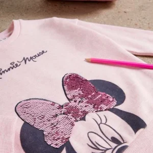 Sweat Disney Minnie® Fille Détail En Sequins Réversible Rose Chiné – Minnie boutique 10