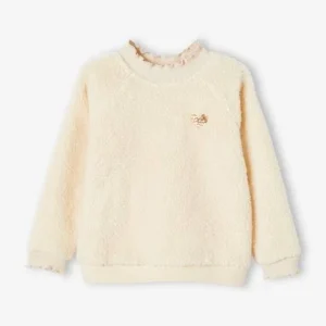 haute qualité Sweat En Sherpa Fille Finitions Fantaisie Rose – Vertbaudet 12