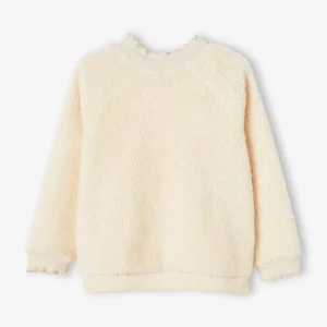 haute qualité Sweat En Sherpa Fille Finitions Fantaisie Rose – Vertbaudet 14