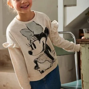 Sweat Fille Disney® à Volants Beige Chiné – Minnie magasins pour 15