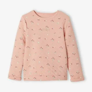 Sweat Imprimé Fille Effet Légèrement Matelassé Rose Poudré Imprimé – Vertbaudet Vente 18