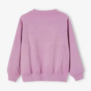 marques pas cher Sweat Motif Fleur Fille Animation En Bouclettes Mauve – Vertbaudet 14