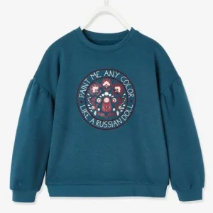 achetez pas cher Sweat Motif Poupée Russe Fille Bleu Ardoise Foncé – Vertbaudet 10