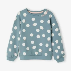 Sweat Motifs Fantaisie Fille Bleu Clair Imprimé – Vertbaudet vente pas cher 12