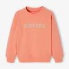 Sweat Romantique Lettres Fantaisie Fille Corail – Vertbaudet achat pas cher 14