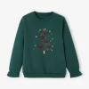 pas cher en vente Sweat Sapin De Noël Fille Avec Pompons Et Détails Brillants Vert Sapin – Vertbaudet 20