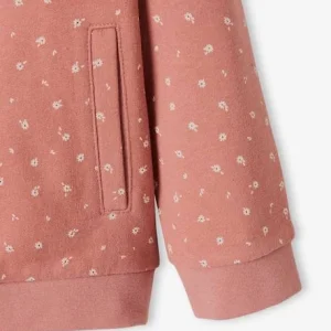 Sweat Zippé à Capuche Motifs Fleurs Fille Rose Imprimé – Vertbaudet en vente 12