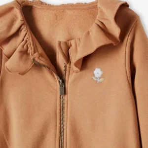 en france Sweat Zippé Avec Collerette Fille Caramel – Vertbaudet 16