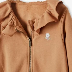 vente luxe pas cher Sweat Zippé Avec Collerette Fille Caramel – Vertbaudet 16