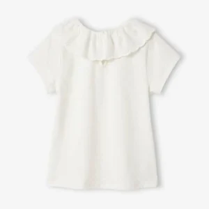 T-shirt à Collerette En Broderie Anglaise Fille écru – Vertbaudet qualité d’originales 10