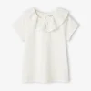 T-shirt à Collerette En Broderie Anglaise Fille écru – Vertbaudet qualité d’originales 13