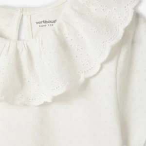 T-shirt à Collerette En Broderie Anglaise Fille écru – Vertbaudet qualité d’originales 12