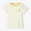 T-shirt à Côtes Imprimé Fille Jaune Imprimé – Vertbaudet offre spéciale 11