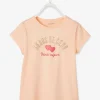 T-shirt Basics à Message Détails Irisés Fille Rose Poudré – Vertbaudet nouveau produit 22