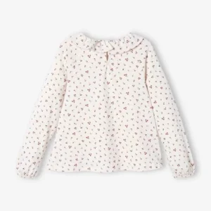 vente pas cher T-shirt Blouse à Collerette Fille Imprimé Fleurs Rose Imprimé – Vertbaudet 10