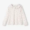 T-shirt Blouse à Collerette Fille Imprimé Fleurs Rose Imprimé – Vertbaudet boutique pas cher 13