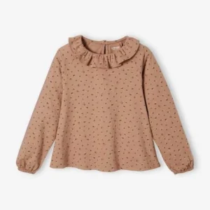 vente pas cher T-shirt Blouse à Collerette Fille Imprimé Fleurs Rose Imprimé – Vertbaudet 14