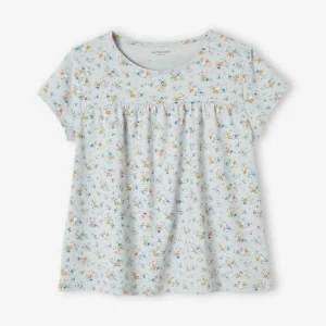 france T-shirt Blouse à Fleurs Fille écru – Vertbaudet 10