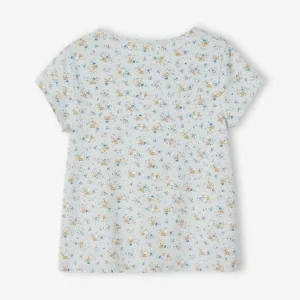 france T-shirt Blouse à Fleurs Fille écru – Vertbaudet 12