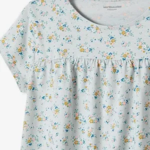 france T-shirt Blouse à Fleurs Fille écru – Vertbaudet 14