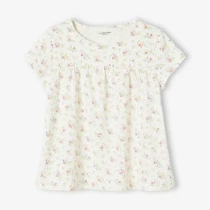 france T-shirt Blouse à Fleurs Fille écru – Vertbaudet 18