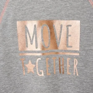 T-shirt De Sport “Move Together” Fille Inscription Irisée Gris Chiné – Vertbaudet a Prix Discount 9