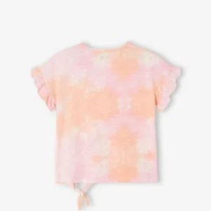 dernière tendance T-shirt Effet “dip Dye” Manches Courtes Volantées Fille Rose – Vertbaudet 14