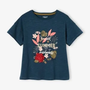 T-shirt Fille Animation Frisou Et Détails Irisés Fille Encre – Vertbaudet de garantie authentique 14