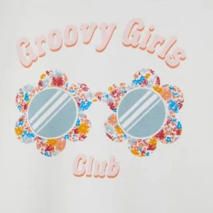 T-shirt Fille “Groovy Girls” Ivoire – Vertbaudet Pas Cher Magasin Soldes 16