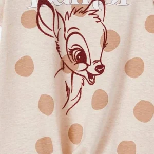 magasin pour T-shirt Fille Manches Courtes Disney® Bambi Beige Chiné – Disney 18