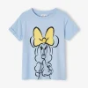 grossiste T-shirt Fille Manches Courtes Disney® Minnie Bleu Ciel – Minnie 14