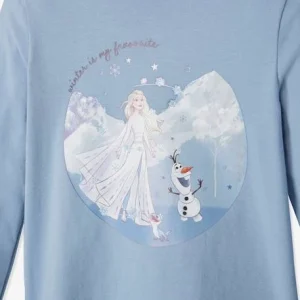 T-shirt Manches Longues Disney® La Reine Des Neiges Fille Bleu Avec Anime – Reine Des Neiges à prix d'occasion 12