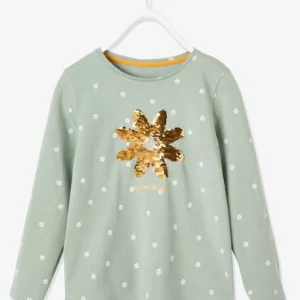 grande marque pas cher T-shirt Motif En Sequins Réversibles Fille écru Imprimé – Vertbaudet 18